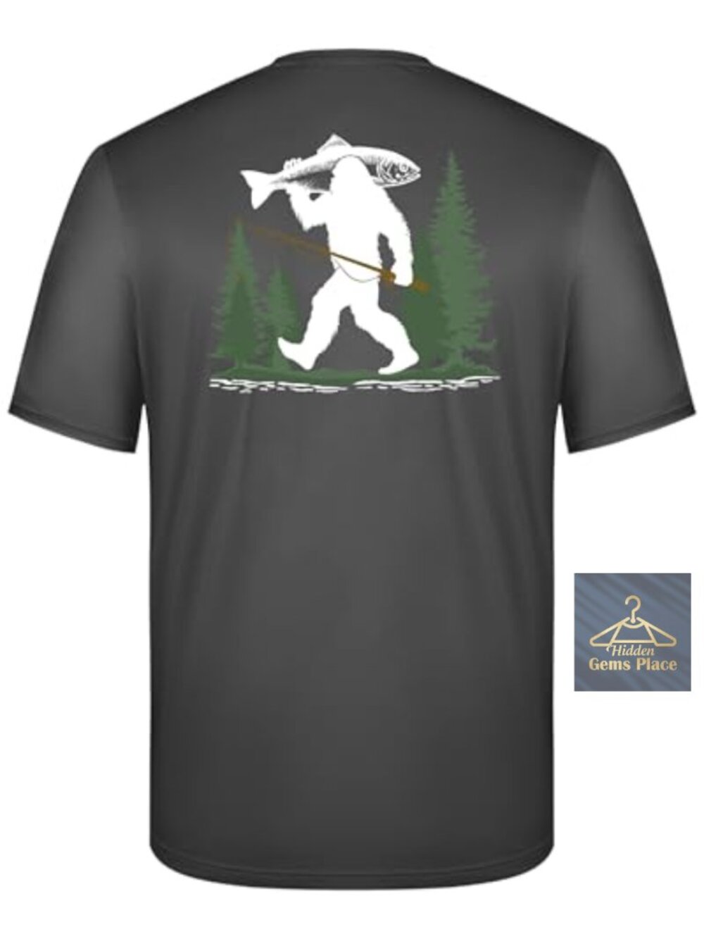 Men's UPF 50+ Fishing Graphic Rash Guard Shirt, Quick Dry UV Sun Protection Tee
